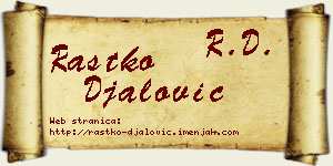 Rastko Đalović vizit kartica
